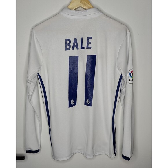 Adidas Real Madrid Bale #11 2016 Size Small Soccer Futbol Jersey Long Sleeve - Picture 1 of 9